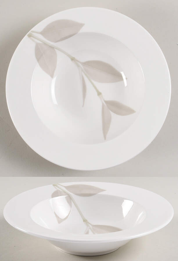 Irish Linen (Leaves) Rim Fruit/Dessert (Sauce) Bowl by Mikasa-1
