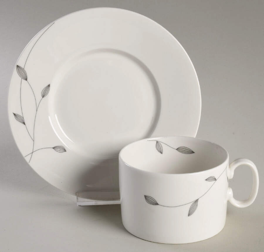 Light Touch Flat Cup & Saucer Set by Mikasa-1