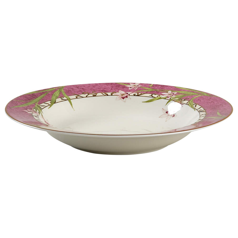 Orchid Tapestry Rim Soup Bowl by Mikasa-1