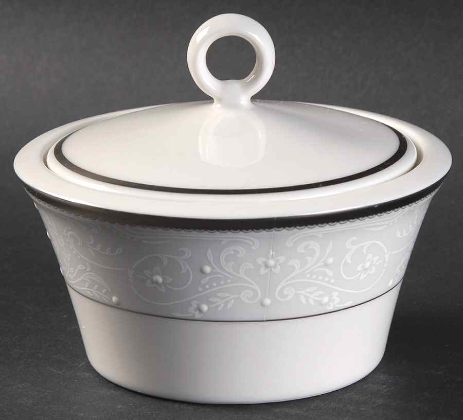 Dynasty Platinum Sugar Bowl & Lid by Mikasa-1