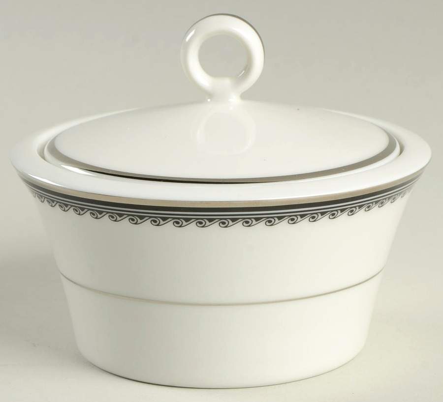 Platinum Court Sugar Bowl & Lid by Mikasa-1