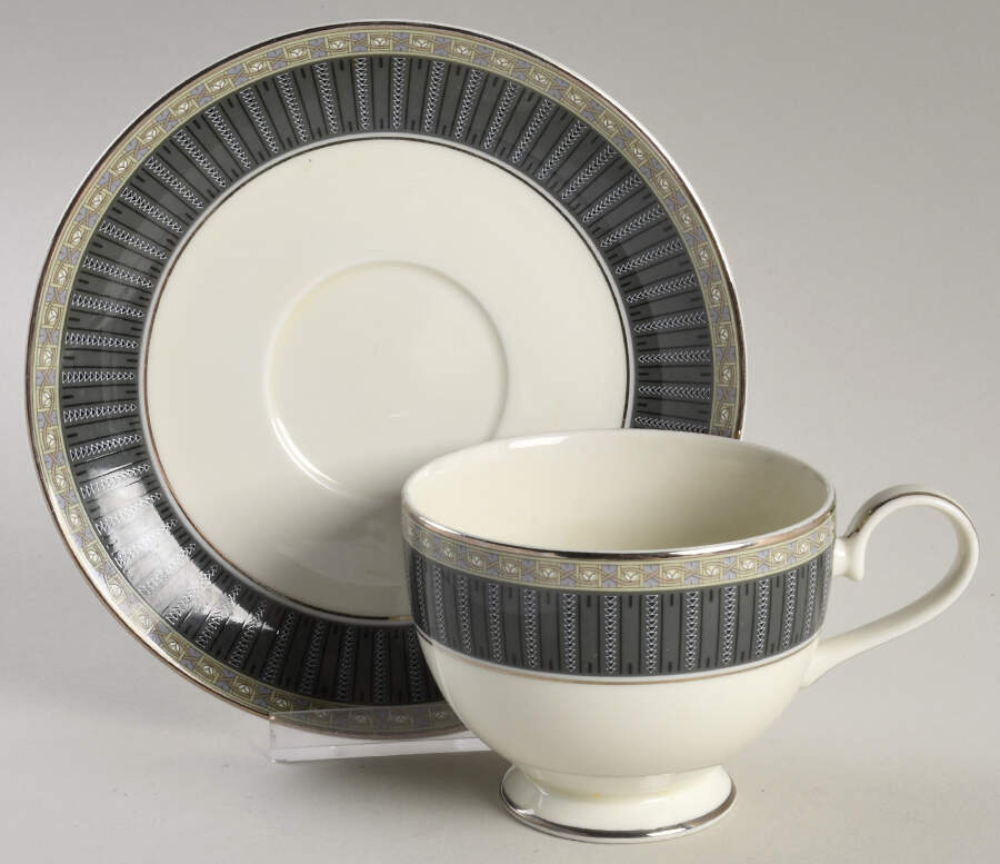 Tuxedo Park Footed Cup & Saucer Set by Mikasa-1