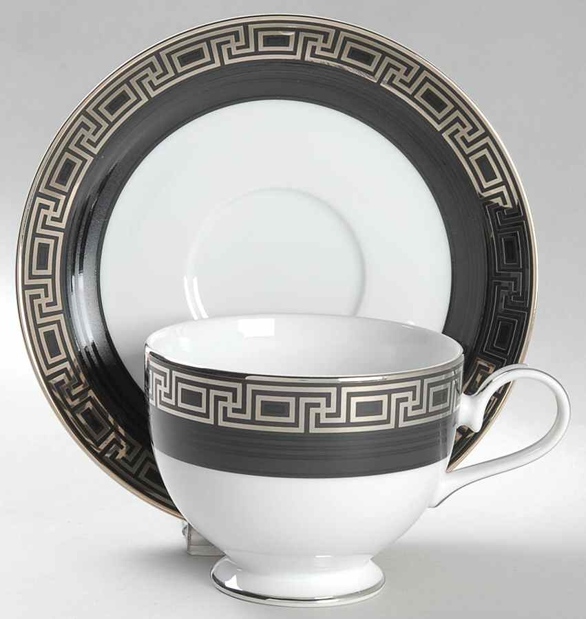 Colonnade Footed Cup & Saucer Set by Mikasa-1