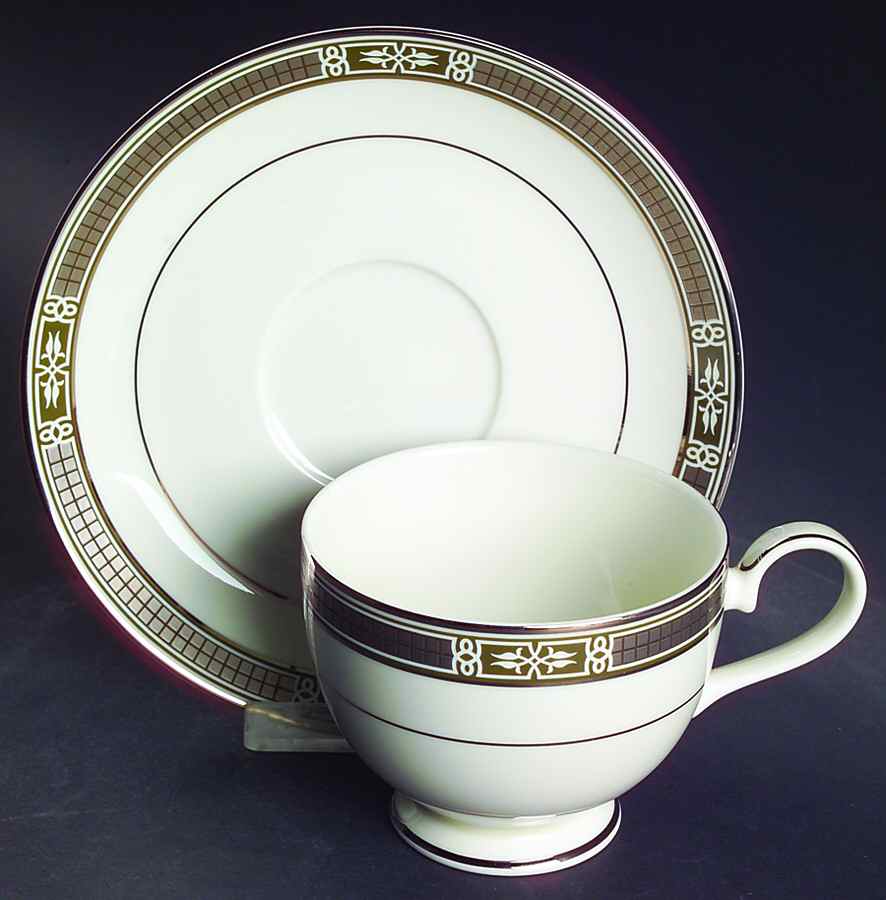 Roman Silver Footed Cup & Saucer Set by Mikasa-1