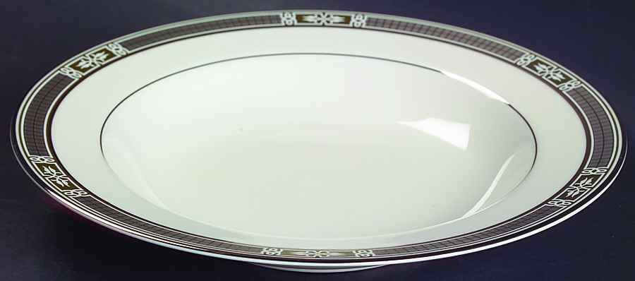 Roman Silver Rim Soup Bowl by Mikasa-1