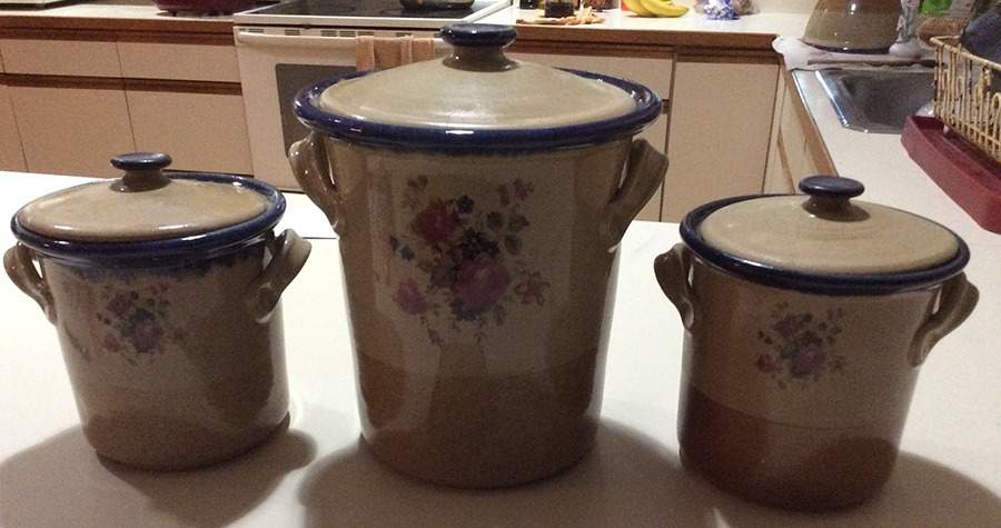 Chippendale Large Canister & Lid by Monroe Salt Works-1