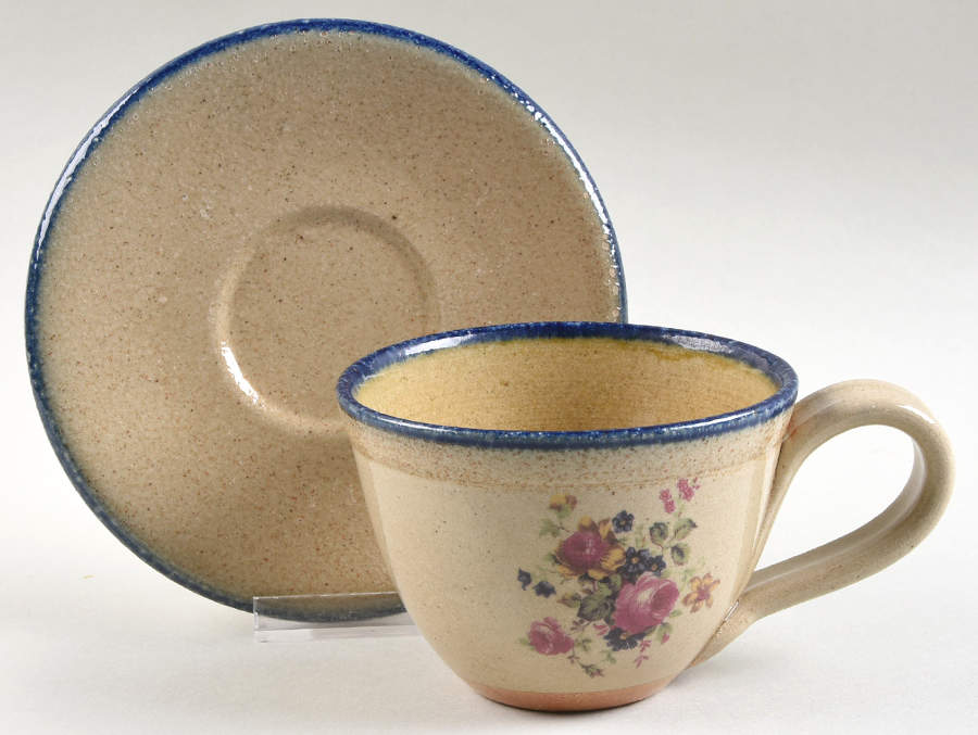 Chippendale Flat Cup & Saucer Set by Monroe Salt Works-1