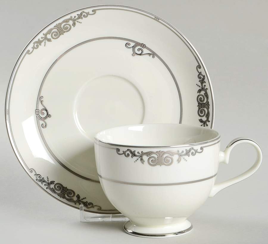 Palatial Crest Footed Cup & Saucer Set by Mikasa-1