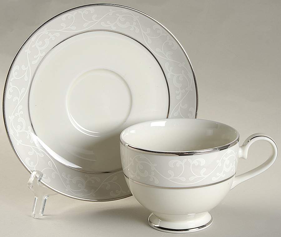 Carleton Footed Cup & Saucer Set by Mikasa-1