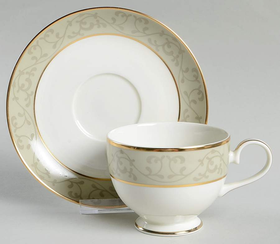 Regent Street Footed Cup & Saucer Set by Mikasa-1