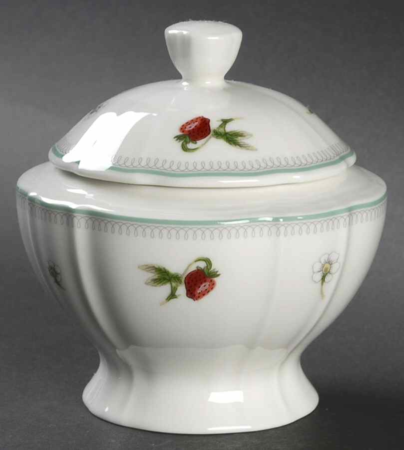 Strawberry Field Sugar Bowl & Lid by Mikasa-1