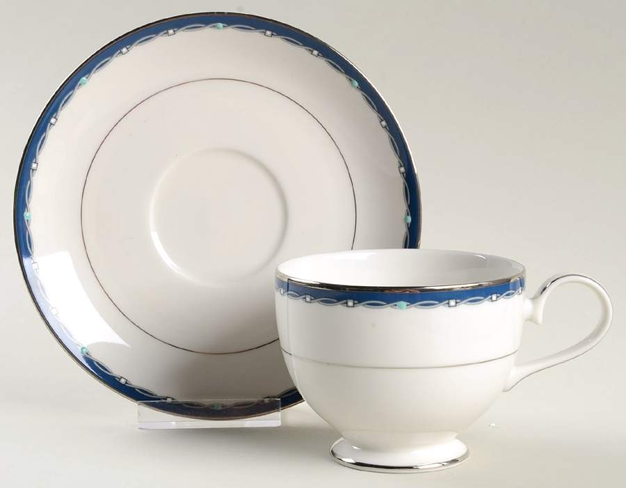 Wellington Footed Cup & Saucer Set by Mikasa-1