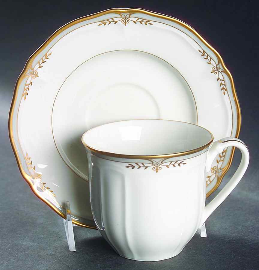 Baronial Gold Flat Cup & Saucer Set by Mikasa-1