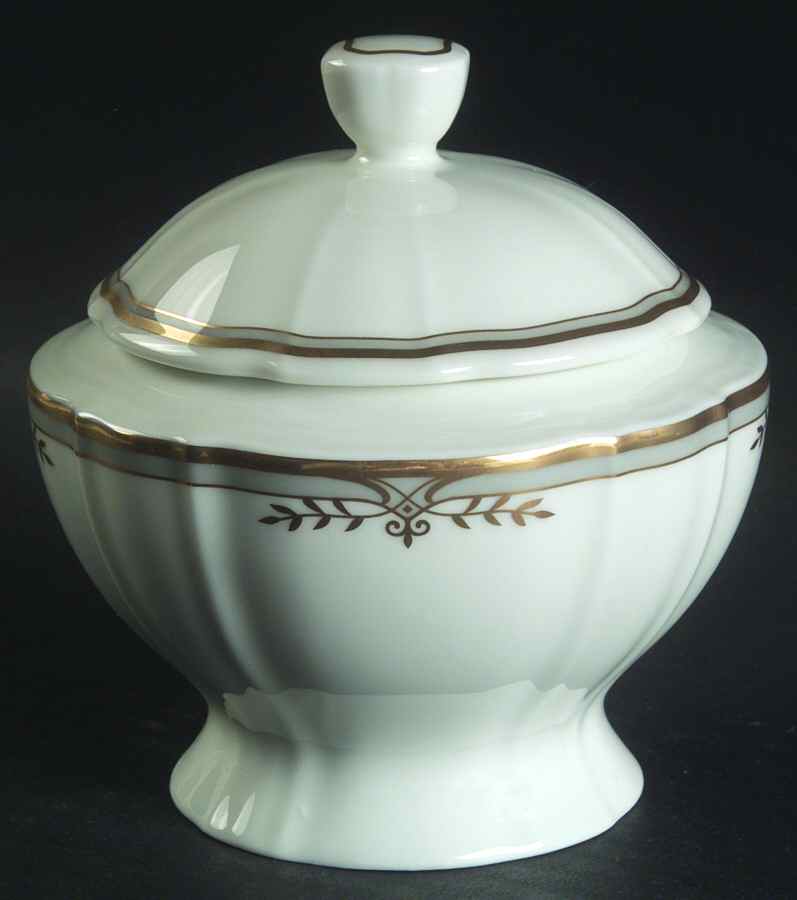 Baronial Gold Sugar Bowl & Lid by Mikasa-1