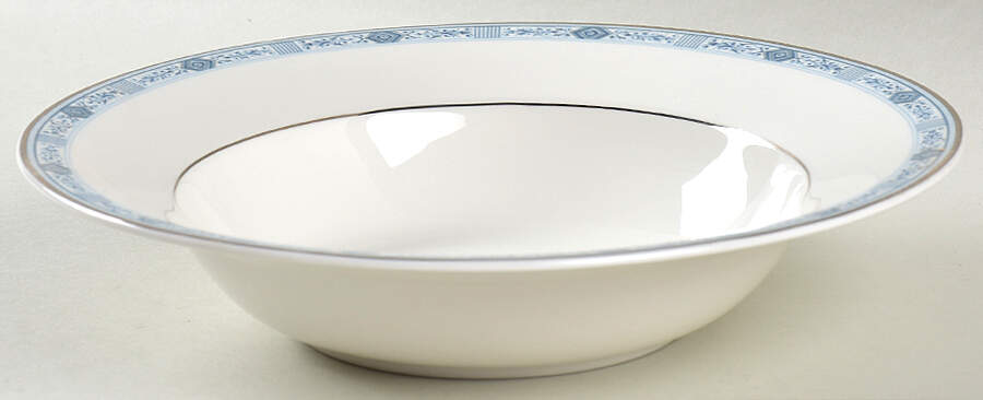 Blue Serenade Rim Soup Bowl by Mikasa-1