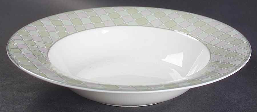 Green Silk Rim Soup Bowl by Mikasa-1