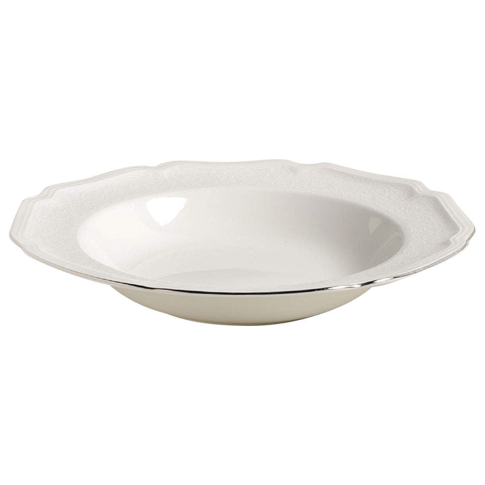 Floral Moire Large Rim Soup Bowl by Mikasa-1