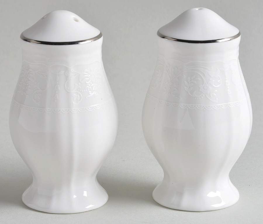Floral Moire Salt & Pepper Set by Mikasa-1