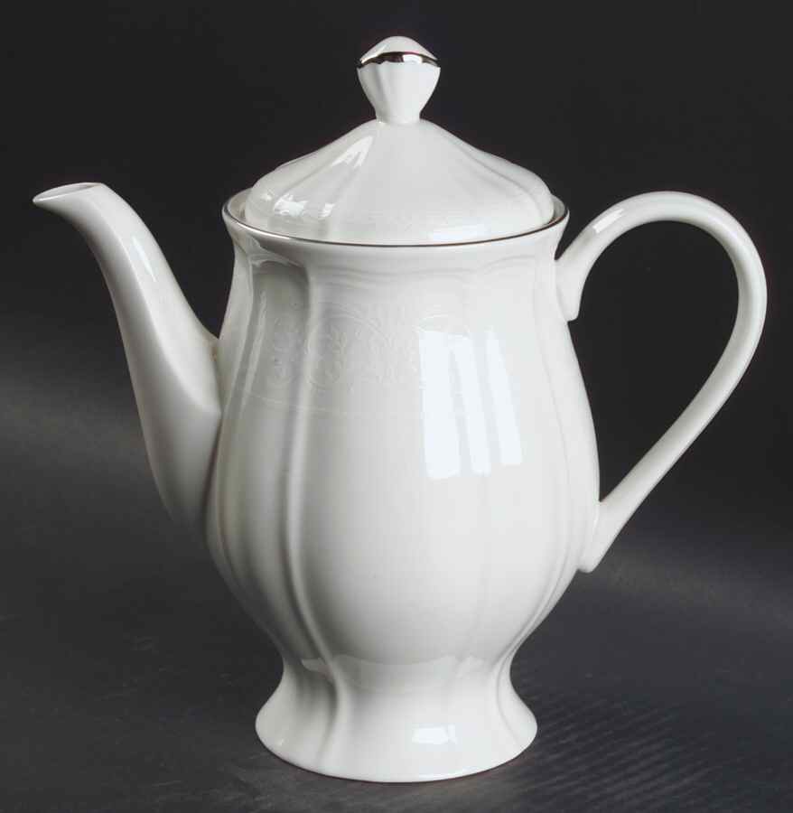 Floral Moire Coffee Pot & Lid by Mikasa-1