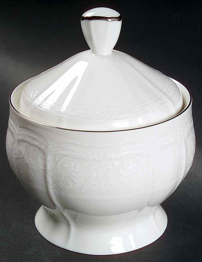 Floral Moire Sugar Bowl & Lid by Mikasa-1