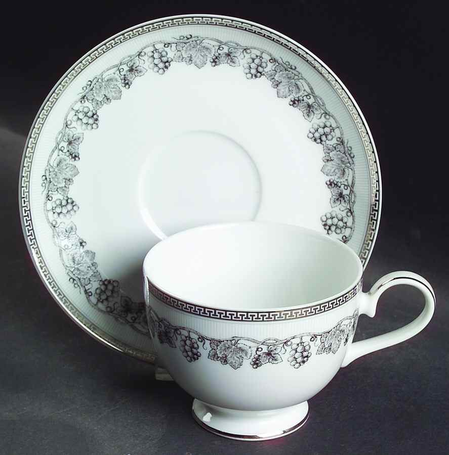 Wisteria Footed Cup & Saucer Set by Mikasa-1