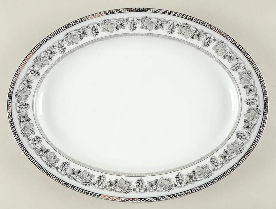 Wisteria 15" Oval Serving Platter by Mikasa-1
