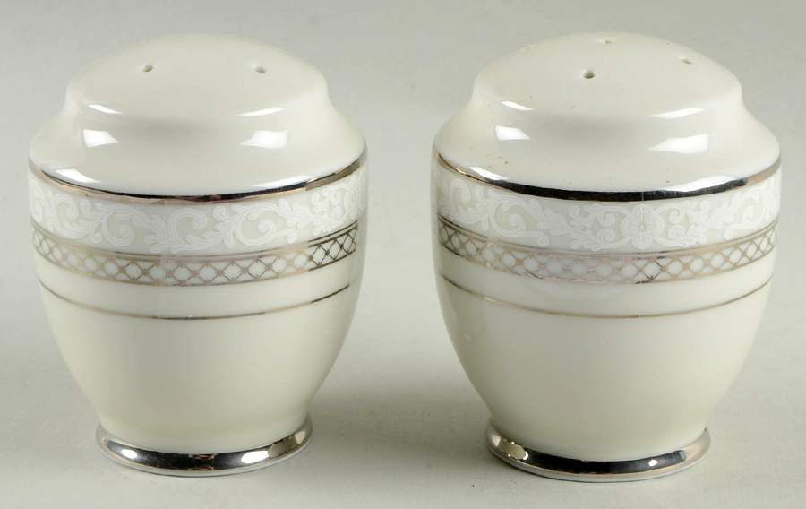 Heirloom Platinum Salt & Pepper Set by Mikasa-1