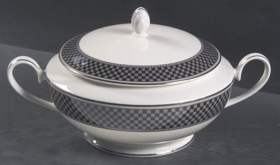 Ebony Mosaic Round Covered Vegetable by Mikasa-1