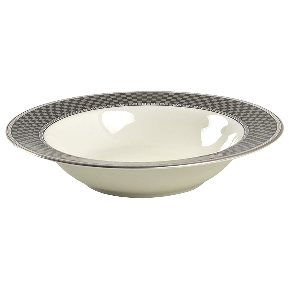Ebony Mosaic Rim Fruit/Dessert (Sauce) Bowl by Mikasa-1