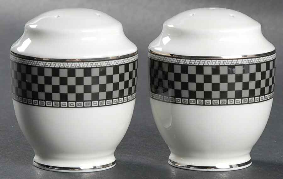 Ebony Mosaic Salt & Pepper Set by Mikasa-1