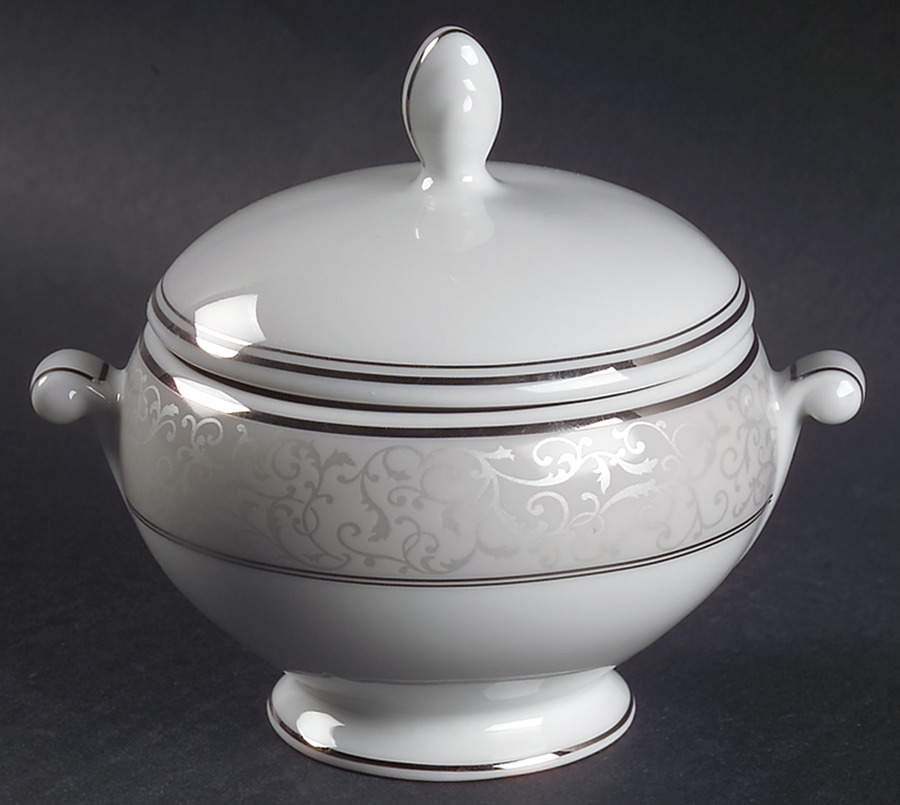 Parchment (Thailand) Sugar Bowl & Lid by Mikasa-1