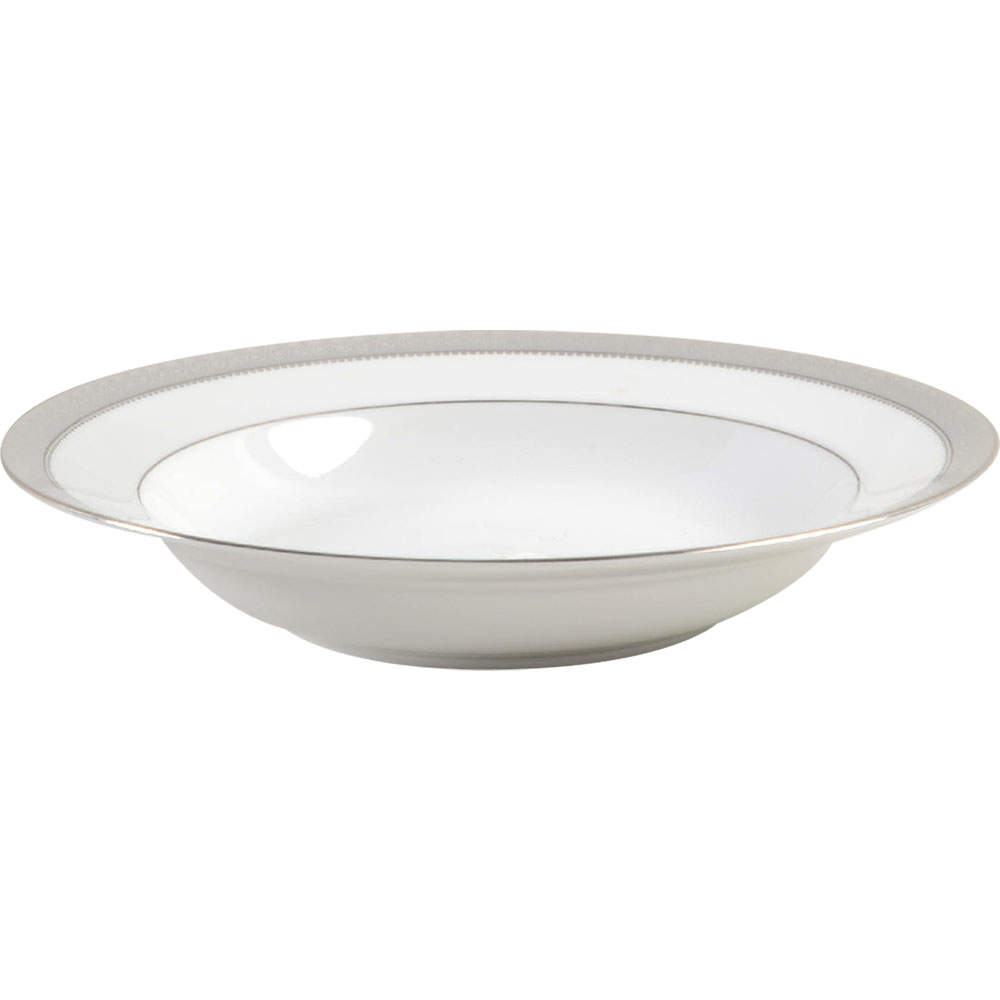 Platinum Crown Rim Soup Bowl by Mikasa-1