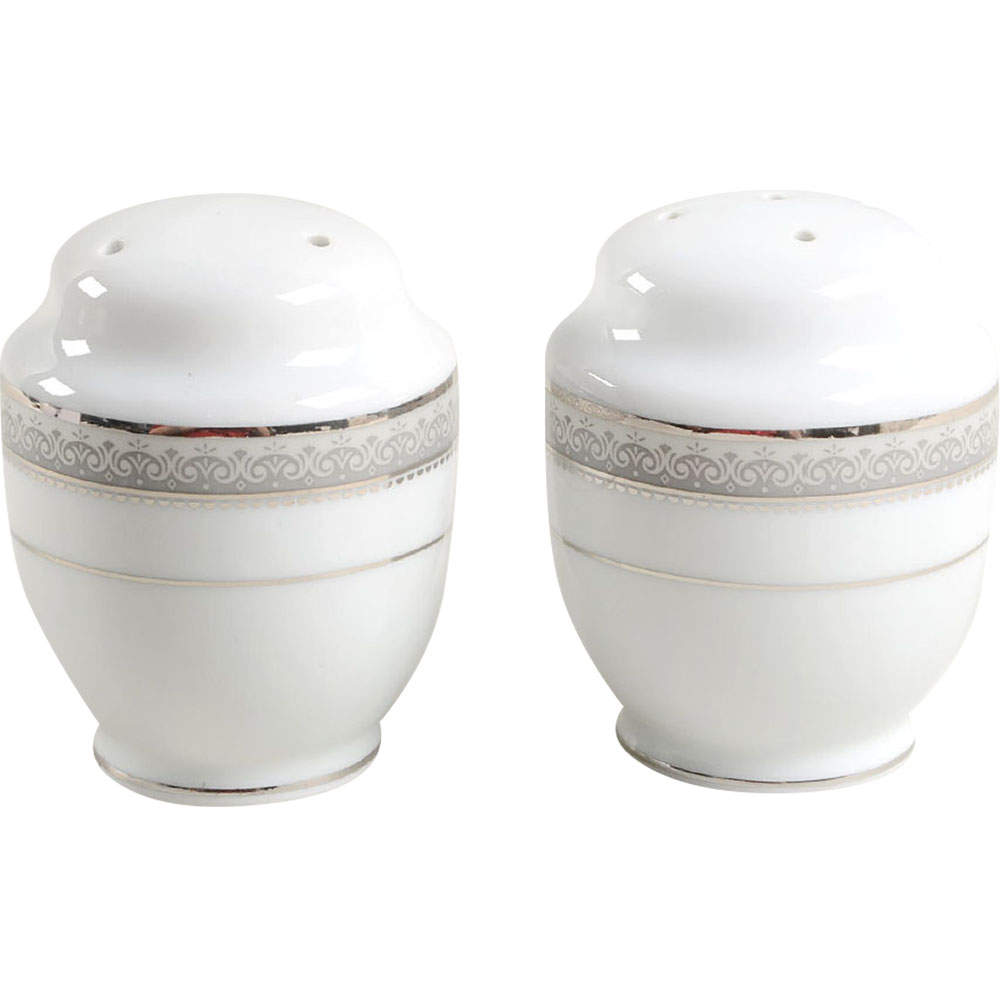 Platinum Crown Salt & Pepper Set by Mikasa-1
