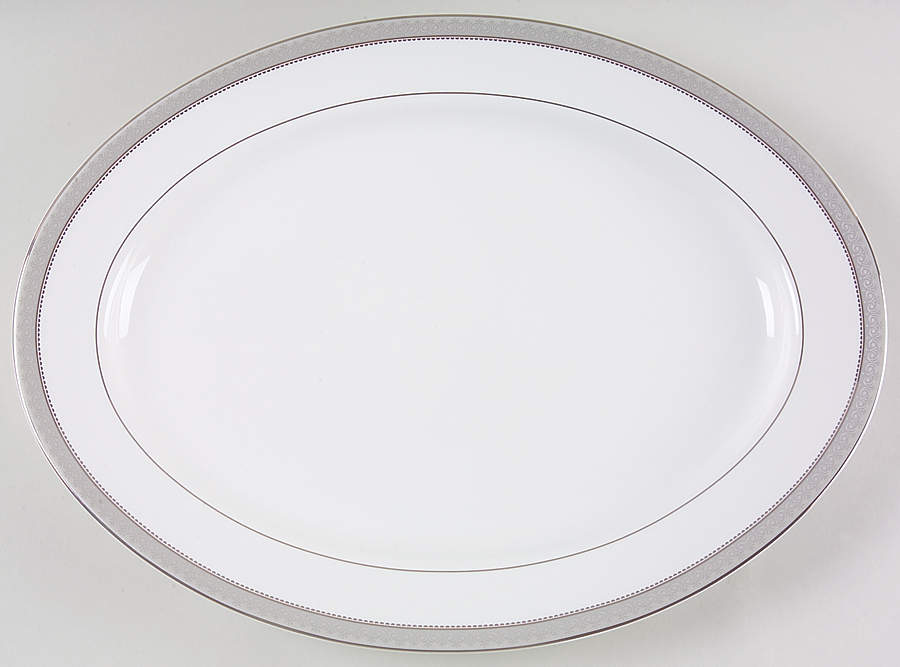 Platinum Crown 15" Oval Serving Platter by Mikasa-1