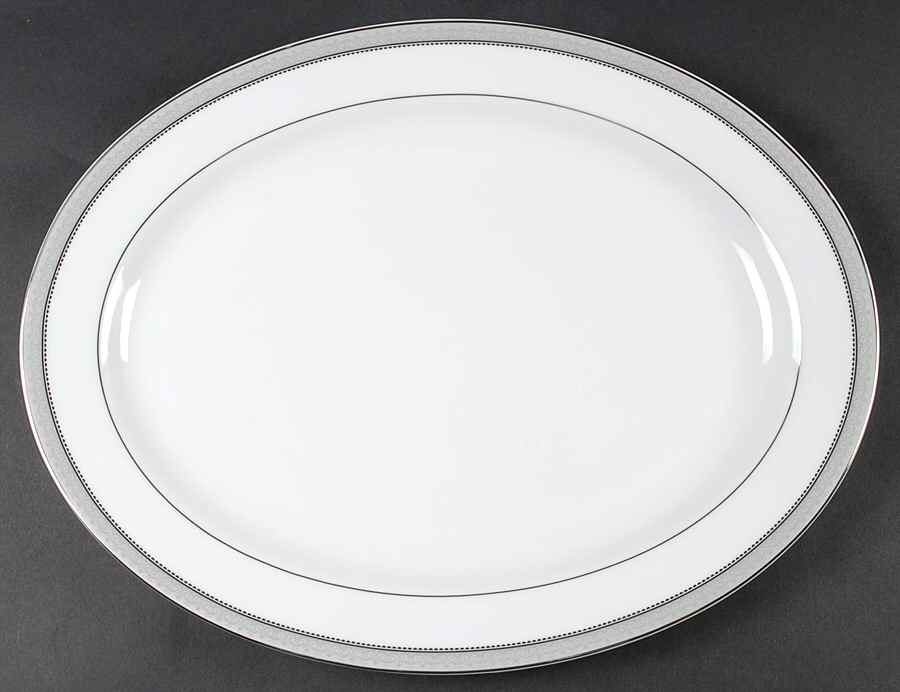 Platinum Crown 16" Oval Serving Platter by Mikasa-1