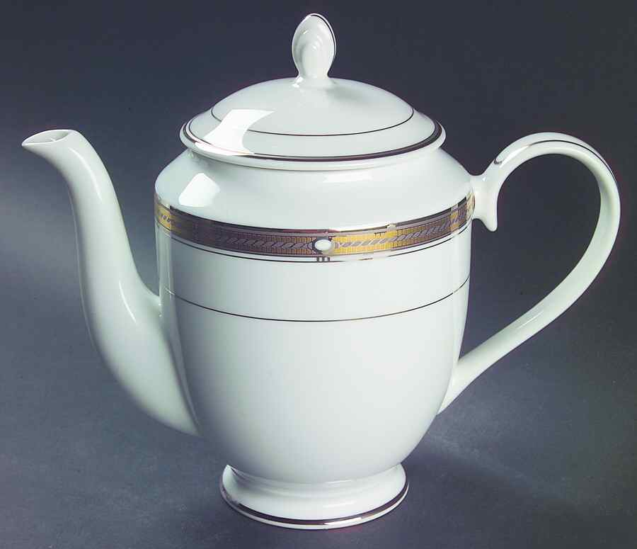 Pearl Ridge Coffee Pot & Lid by Mikasa-1