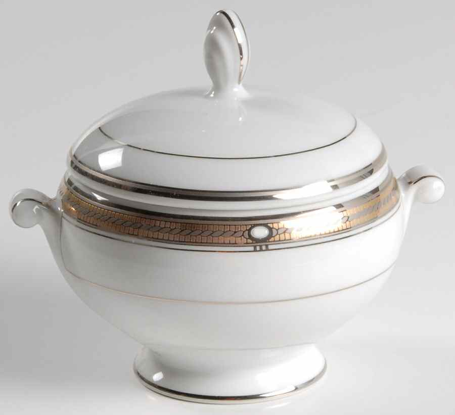 Pearl Ridge Sugar Bowl & Lid by Mikasa-1