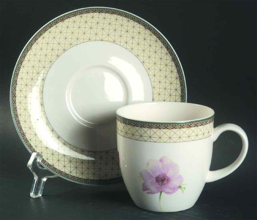 Poppy Memory Flat Cup & Saucer Set by Mikasa-1