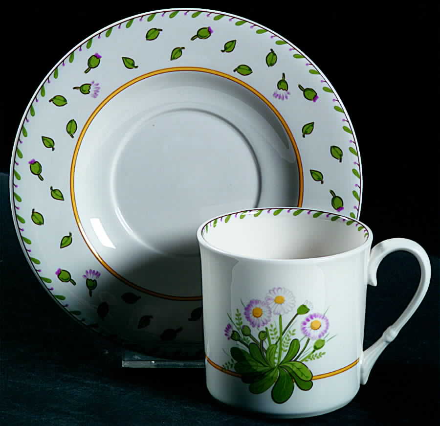 Daisy Place Flat Cup & Saucer Set by Mikasa-1
