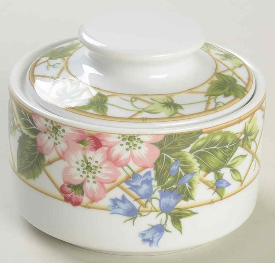 Floral Brocade Sugar Bowl & Lid by Mikasa-1