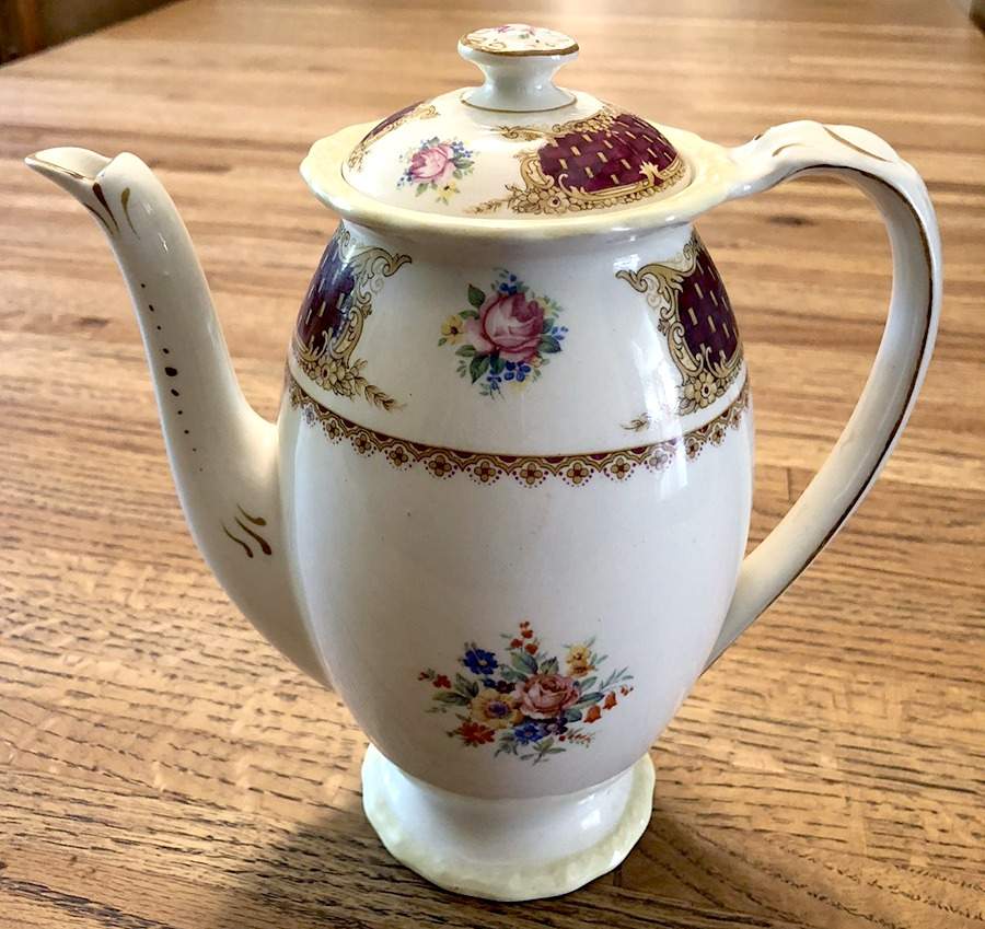 Classic Maroon Mini Coffee Pot & Lid by Myott Staffordshire-1