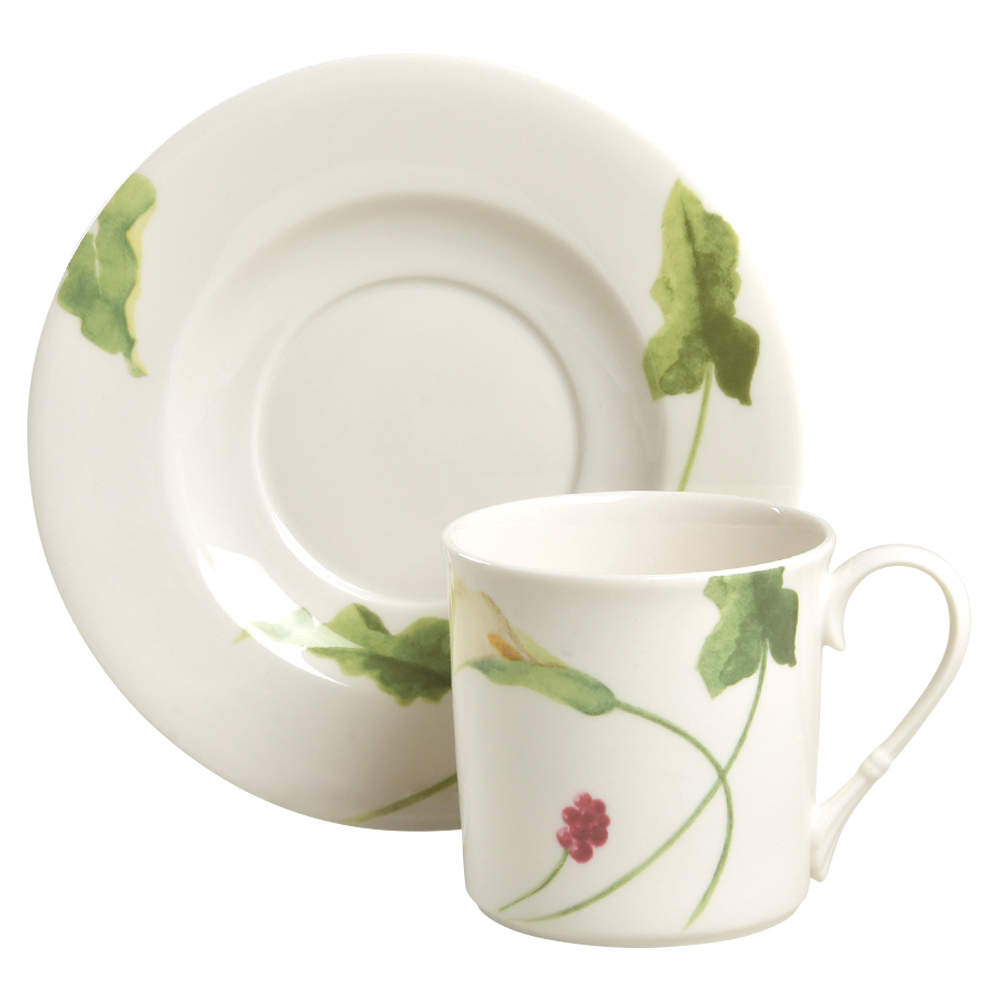 Classic Calla Flat Cup & Saucer Set by Mikasa-1