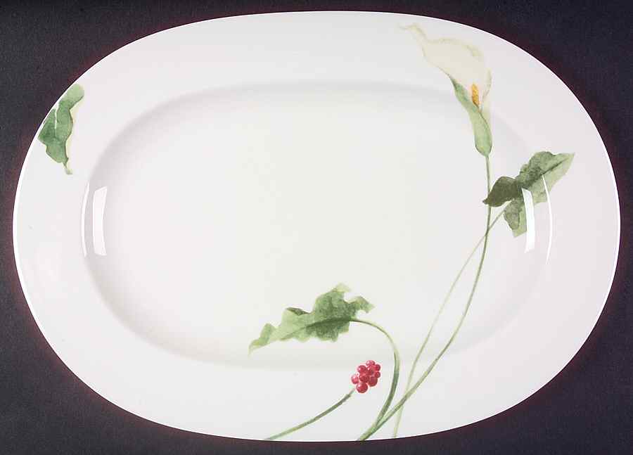 Classic Calla 15" Oval Serving Platter by Mikasa-1