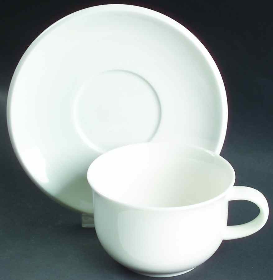 Arctic White Breakfast Cup & Saucer Set by Mikasa-1