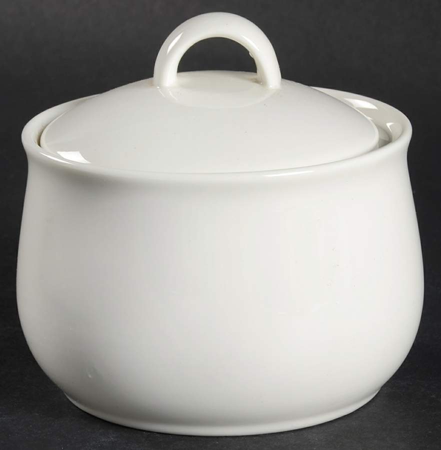 Arctic White Sugar Bowl & Lid by Mikasa-1