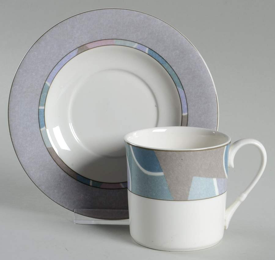 Color Tempo Flat Cup & Saucer Set by Mikasa-1