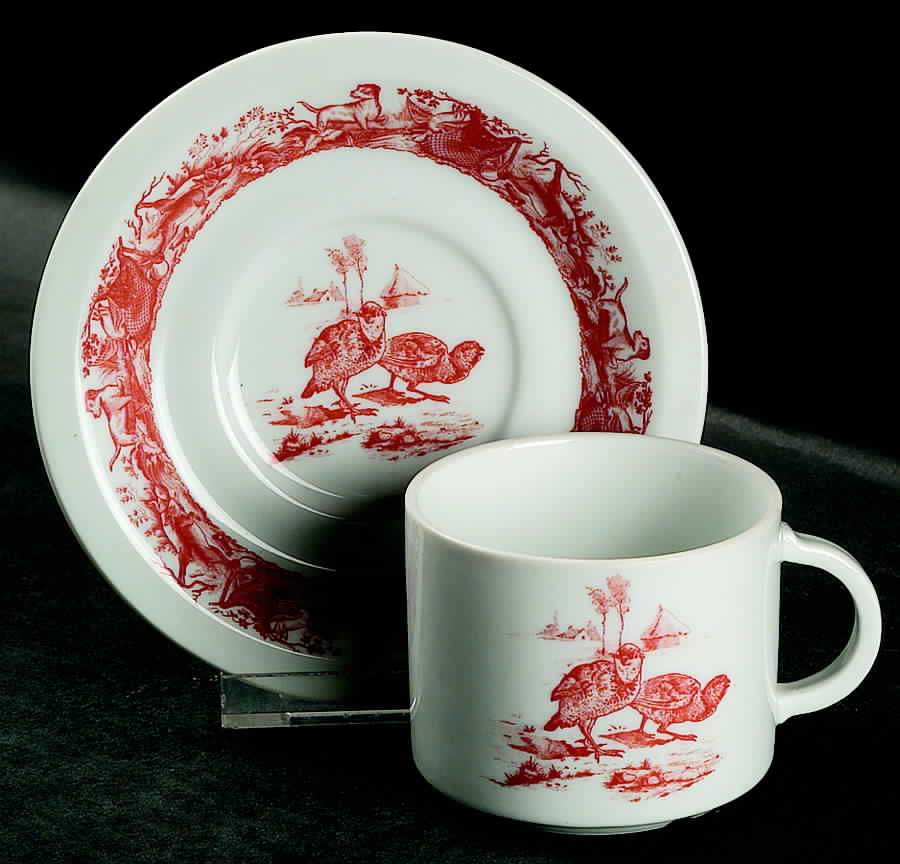 MOT28 Flat Cup & Saucer Set by Mottahedeh-1