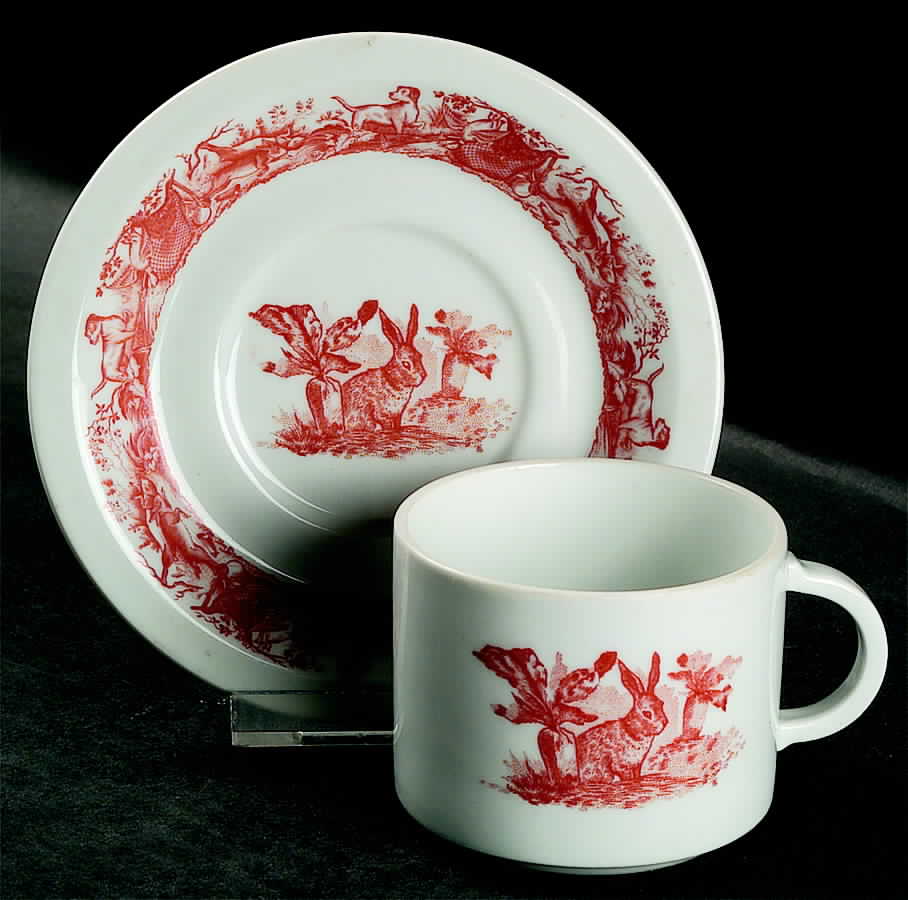 MOT28 Flat Cup & Saucer Set by Mottahedeh-1
