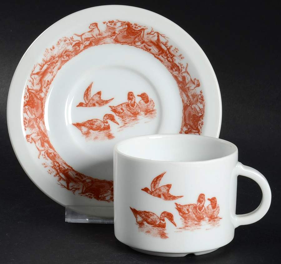 MOT28 Flat Cup & Saucer Set by Mottahedeh-1