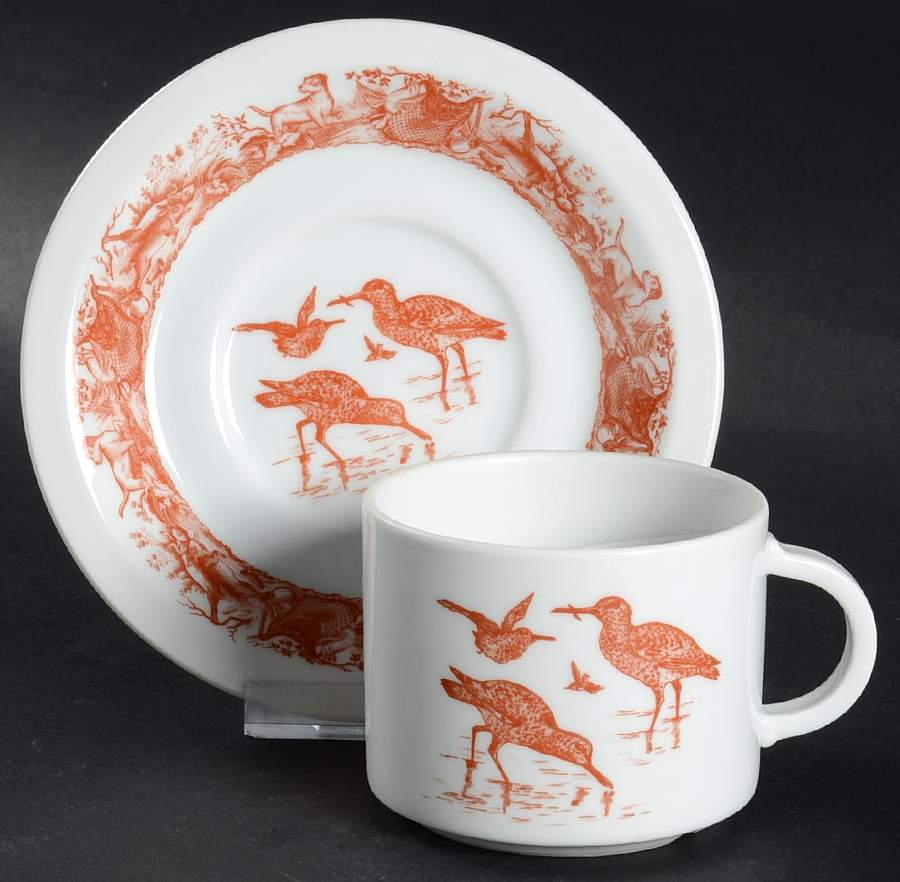 MOT28 Flat Cup & Saucer Set by Mottahedeh-1